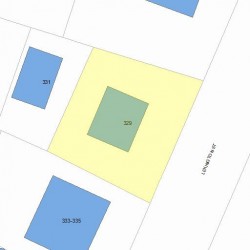 329 Lexington St, Newton MA 02466-1211 plot plan