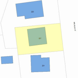227 Melrose St, Newton MA 02466-1120 plot plan