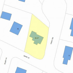 67 Derby St, Newton MA 02465-1654 plot plan