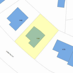 1166 Chestnut St, Newton MA 02464-1309 plot plan