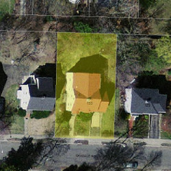 133 Oakdale Rd, Newton MA  02461-1812 aerial view