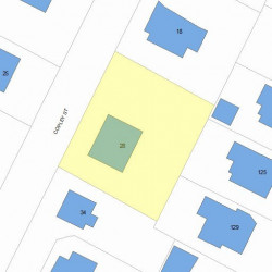 28 Copley St, Newton MA  02458-2205 plot plan