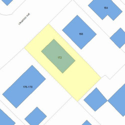 172 Linwood Ave, Newton MA 02460-1429 plot plan