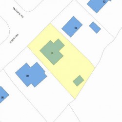 74 Albert Rd, Newton MA 02466-1303 plot plan