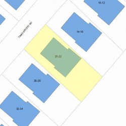 22 Tanglewood Rd, Newton MA 02459-2862 plot plan