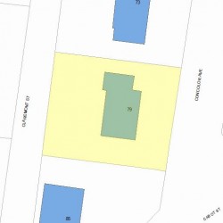 79 Concolor Ave, Newton MA  02458-2511 plot plan