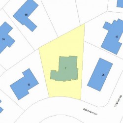 7 Deborah Rd, Newton MA 02459-2837 plot plan