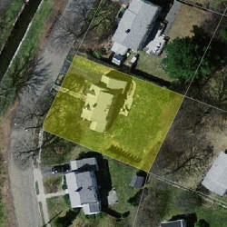 28 Albemarle Rd, Newton MA  02460-1106 aerial view