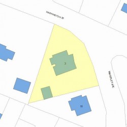 3 Waverley Ave, Newton MA 02458-2103 plot plan