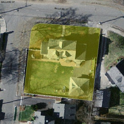 25 Ballard St, Newton MA  02459-1230 aerial view