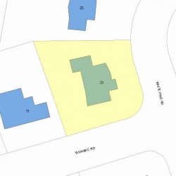 29 White Pine Rd, Newton MA 02464-1222 plot plan