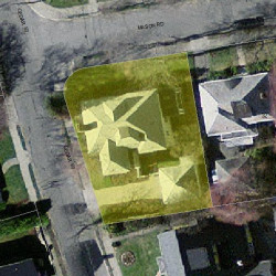 40 Mason Rd, Newton MA  02459-1506 aerial view