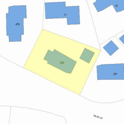 239 Ward St, Newton MA 02459-1332 plot plan