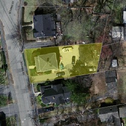 58 Bourne St, Newton MA 02466-1722 aerial view