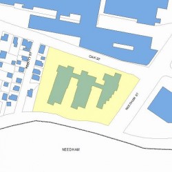 193 Oak St, Newton MA  02464-1457 plot plan