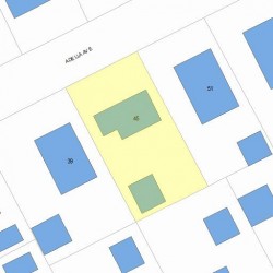 45 Adella Ave, Newton MA 02465-1921 plot plan
