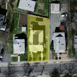 293 Webster St, Newton MA  02466-2105 aerial view