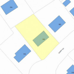 109 Albert Rd, Newton MA 02466-1300 plot plan