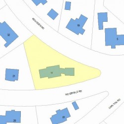 11 Mossfield Rd, Newton MA  02468-1921 plot plan