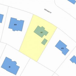 867 Dedham St, Newton MA 02459-3417 plot plan