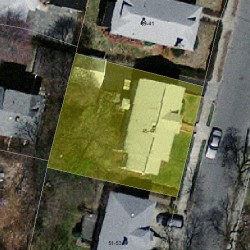 47 Noble St, Newton MA  02465-1015 aerial view