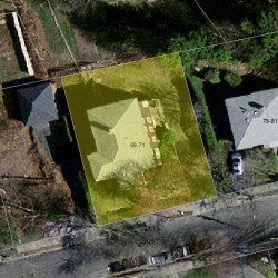 71 John St, Newton MA  02459-2348 aerial view