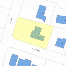 40 Park Ave, Newton MA 02458-2636 plot plan