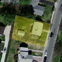 169 Albemarle Rd, Newton MA  02460-1324 aerial view