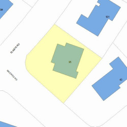 95 Elinor Rd, Newton MA  02461-1848 plot plan