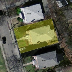 42 Blake St, Newton MA 02460-2028 aerial view