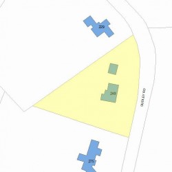249 Dudley Rd, Newton MA  02459-2831 plot plan