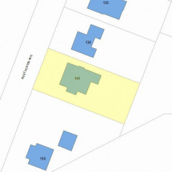 140 Beethoven Ave, Newton MA 02468-1728 plot plan