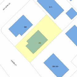 294 Adams St, Newton MA  02458-1455 plot plan