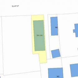 344 Elliot St, Newton MA 02464-1103 plot plan