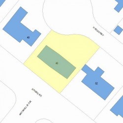 46 Spiers Rd, Newton MA  02459-3711 plot plan