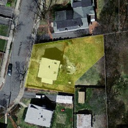 25 Prairie Ave, Newton MA  02466-2103 aerial view