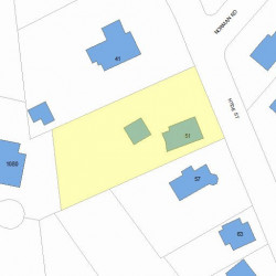 51 Hyde St, Newton MA 02461-1203 plot plan