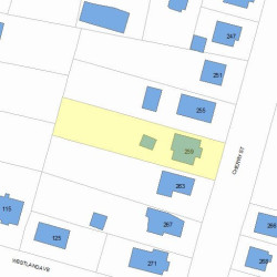 259 Cherry St, Newton MA  02465-1607 plot plan