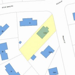 1329 Walnut St, Newton MA 02461-1852 plot plan