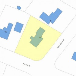 93 Dartmouth St, Newton MA 02465-2801 plot plan