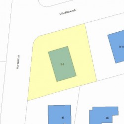 5 Columbia Ave, Newton MA 02464-1226 plot plan