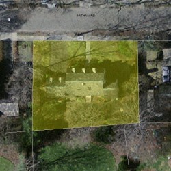 55 Nathan Rd, Newton MA  02459-1135 aerial view