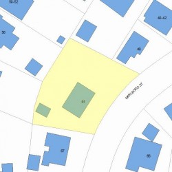 61 Marlboro St, Newton MA 02458-2442 plot plan