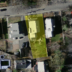24 Carleton St, Newton MA 02458-1604 aerial view