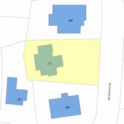 275 Woodcliff Rd, Newton MA 02461-2127 plot plan
