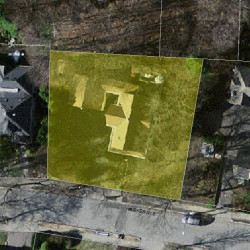 13 Parker Ave, Newton MA  02459-2634 aerial view