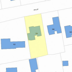 354 Otis St, Newton MA 02465-2547 plot plan