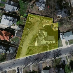 21 Foster St, Newton MA  02460-1510 aerial view
