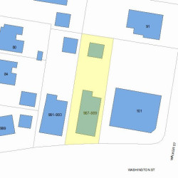 987 Washington St, Newton MA 02460-1543 plot plan