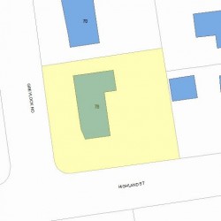 78 Greylock Rd, Newton MA  02465-2704 plot plan